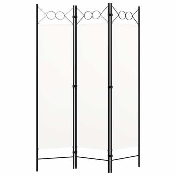 vidaXL Kamerscherm met 3 panelen 120x180 cm wit, Verzenden, Nieuw
