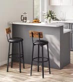 Set van 2 Barkrukken – Industrieel PU-Leder &amp; Staal, 75 cm, Huis en Inrichting, Keuken | Keukenelementen, Verzenden, Nieuw
