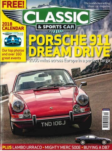 CLASSIC AND SPORTSCAR PORSCHE 911 MERCEDES 500E AUSTIN DB7, Verzenden, Gelezen, Algemeen