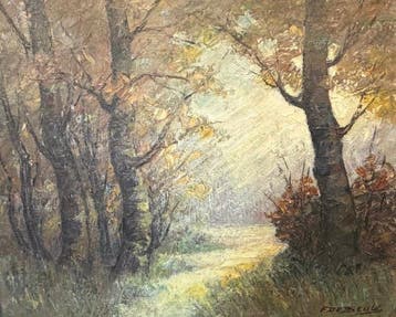F. de Beule (XX) - Flemish Woodland Landscape