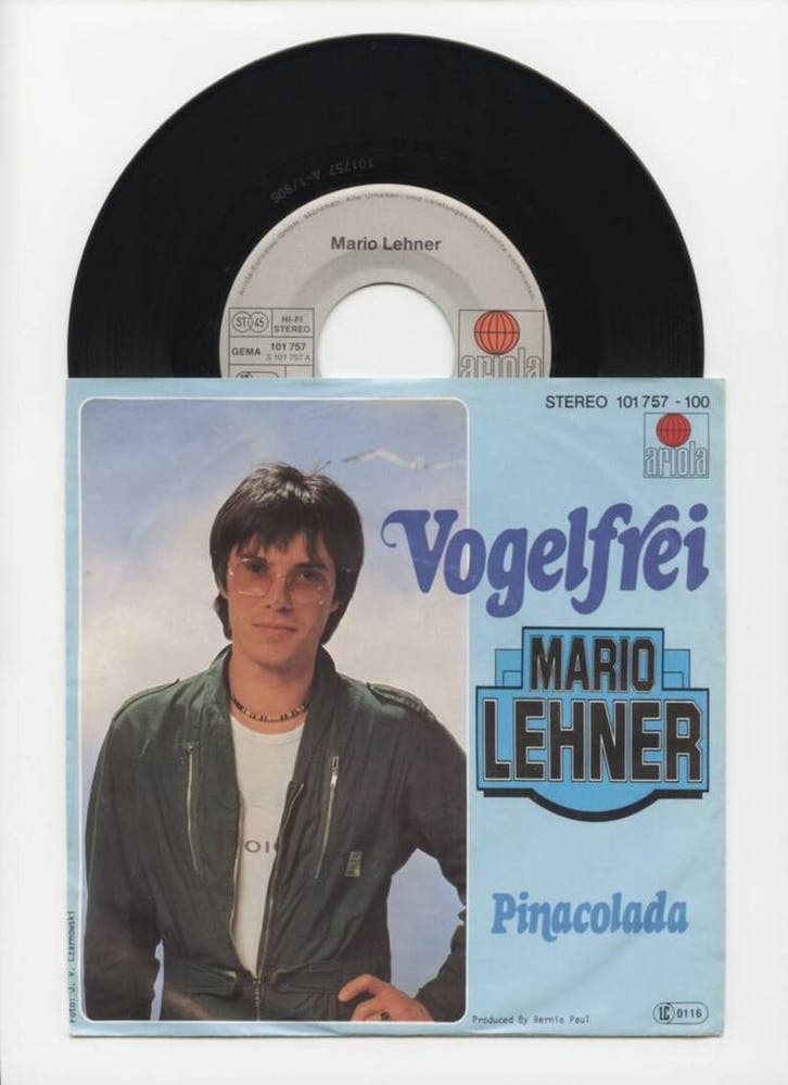 Mario Lehner – Vogelfrei / Pinacolada (1-7-Vinyl-Single), Cd's en Dvd's, Vinyl Singles, Ophalen of Verzenden