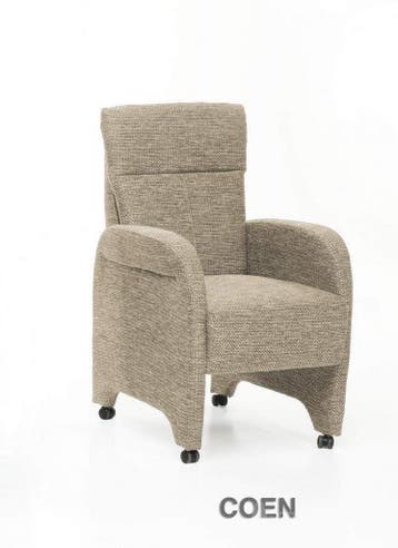 Eetkamerstoel Coen - eetkamerstoelen - Beige, Nieuw, Stof