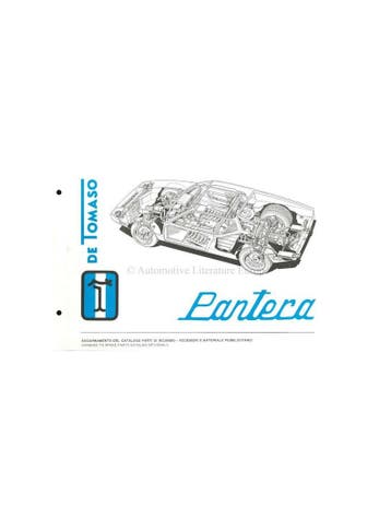 1972 DE TOMASO PANTERA ONDERDELENBOEK SUPPLEMENT ITALIAANS