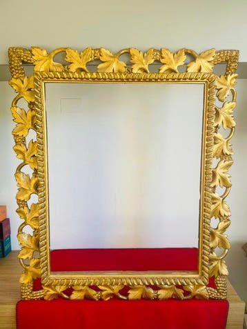 Lijst - Indrukwekkende en grote barokke houten lijst,, Antiek en Kunst