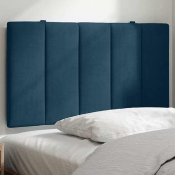 vidaXL Hoofdbordkussen Hanko 90 cm fluweel blauw, Verzenden, Nieuw, Blauw, Stof