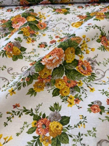 Decoratieve stof met een romantische en klassieke allure en