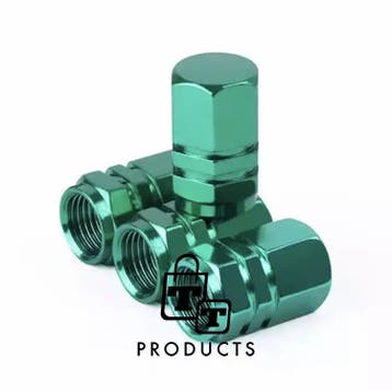 TT-products ventieldopppen hexagon green aluminium 4 stuks, Ophalen of Verzenden, Nieuw
