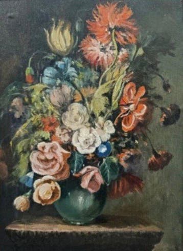 Scuola Italiana (XX), firmato G. Caletti - Vaso di fiori, Antiek en Kunst, Kunst | Schilderijen | Klassiek