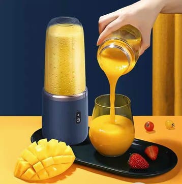 Draagbare USB Smoothie Blender – 6 Bladen, 400 ml Fles, Verzenden, Nieuw