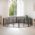 vidaXL Hondenhek 10 pcs Zwart 80 x 60 cm Gegalvaniseerd, Verzenden, Nieuw