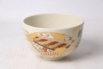 Theekom - Porselein - Fan Motif Chawan