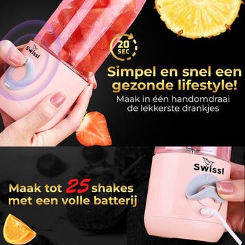 Blender To Go Draadloos Swissl - Draadloze Smoothie Maker -, Ophalen of Verzenden, Zo goed als nieuw