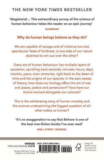 Behave 9780099575061 Robert Sapolsky, Verzenden, Zo goed als nieuw, Robert Sapolsky