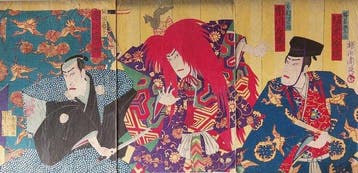 Fleurs de prunier après leur nouvelle floraison - Chikanobu