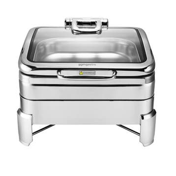 GGM Gastro | RVS chafing dish - GN 2/3 - glazen deksel – |, Verzenden, Nieuw in verpakking, Overige typen