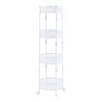 [en.casa] Keukentrolley Sørreisa rond 123xØ37,5 cm wit, Verzenden, Nieuw