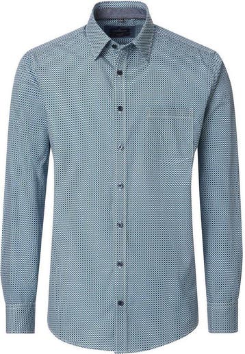 CASAMODA Overhemd Print Blauw maat 4XL Heren, Kleding | Heren, Verzenden, Nieuw, Blauw, CASAMODA