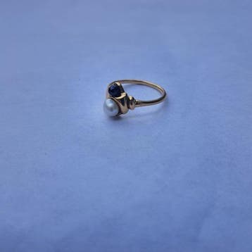 Ring - 18 karaat Geel goud Parel - Parel, Nieuw