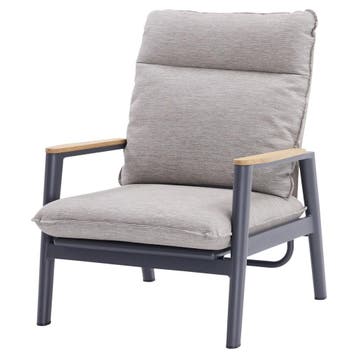 Alzano lounge tuinstoel verstelbaar zand rope aluminium, Tuin en Terras, Tuinstoelen, Ophalen of Verzenden, Nieuw