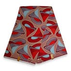 Afrikaanse stof - Rode Shell - 100% katoen - 1 yard, Ophalen of Verzenden, Nieuw
