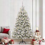 vidaXL Kunstkerstboom met 300 LED Groen en Wit 240 cm PVC en, Verzenden, Nieuw