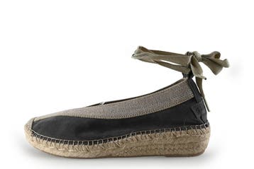 Shabbies Amsterdam Espadrilles in maat 39 Grijs, Shabbies Amsterdam, Verzenden, Zo goed als nieuw, Grijs