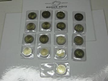 34 Euro 2007 Europa 17 x 2 Euro Komplettsammlung Gedenkmu..., Verzenden