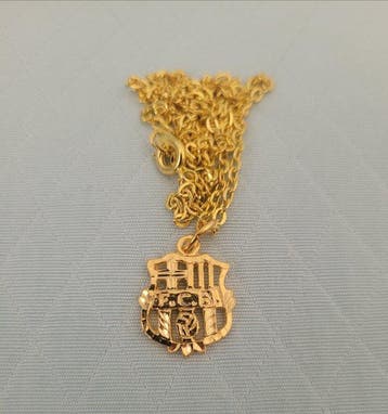 24-karaats gouden hanger FC Barcelona, Nieuw