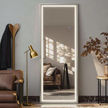 Staande Spiegel met LED Verlichting (160x50 cm) - Dimbare He, Antiek en Kunst, Antiek | Meubels | Kasten, Verzenden