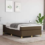 vidaXL Boxspring bed 120x200 cm stof donkerbruin, Huis en Inrichting, Bruin, Verzenden, Nieuw, Twijfelaar