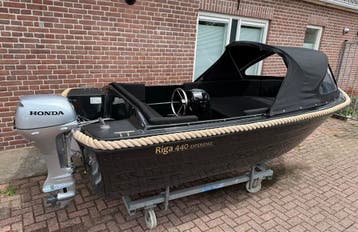 Admiral 440 met Honda 20 pk 4 takt., Watersport en Boten, Sloepen, Gebruikt, Admiral, Benzine, Afdekzeil