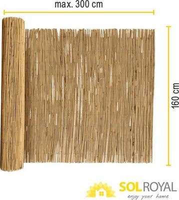 Riet tuinscherm Hoog 160 cm Sol Royal, Ophalen of Verzenden, Nieuw