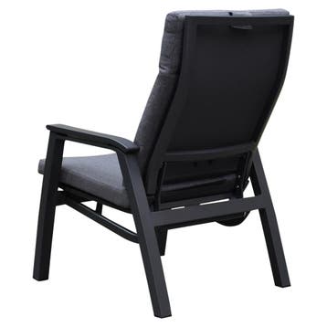 Monaco lounge tuinstoel verstelbaar aluminium antraciet, Tuin en Terras, Tuinstoelen, Ophalen of Verzenden, Nieuw, Aluminium
