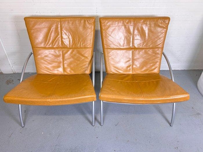 Harvink - Fauteuil (2) - Uncle Sam - Leder, Metaal, Antiek en Kunst, Antiek | Meubels | Stoelen en Banken