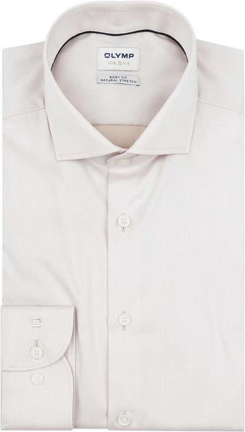 OLYMP Level 5 Overhemd Twill Off White maat 39 Heren, Verzenden, Nieuw, Beige, OLYMP