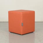 Hocker Davant Bobbie - Oranje kunstleer - 46 x 40 x 40 cm, Ophalen of Verzenden, Nieuw in verpakking