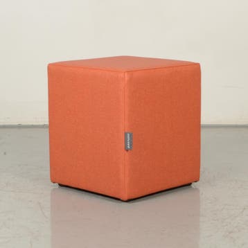 Hocker Davant Bobbie - Oranje kunstleer - 46 x 40 x 40 cm, Ophalen of Verzenden, Nieuw in verpakking