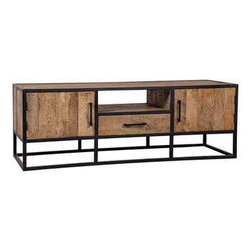 Tv-meubel Mangohout Lowen 210 cm, Verzenden, Nieuw, Overige houtsoorten, Industriële meubels