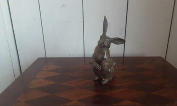 P.Chenet - Beeld, Konijn - 14.5 cm - Brons, Antiek en Kunst
