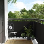 vidaXL Balkonscherm 500x90 cm poly rattan zwart, Verzenden, Nieuw, Kunststof, Minder dan 1 meter