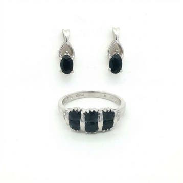 Zonder minimumprijs - 2-delige sieradenset Zilver - 2.46ct., Sieraden, Tassen en Uiterlijk