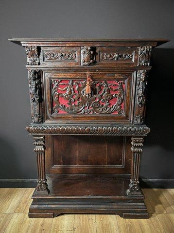 Credenza - Hout - Kast met klapfront, Antiek en Kunst