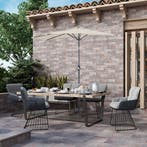 2dekans | Angel Living Balkonparasol - Halfrond - 245 x 122, Ophalen of Verzenden, Zo goed als nieuw