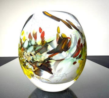 Maxence Parot - Vaas - Vaas met unieke opaalkleurige en, Antiek en Kunst