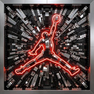 Artxlife - Lego Air Jordan Chrome Red Neon, Nieuw