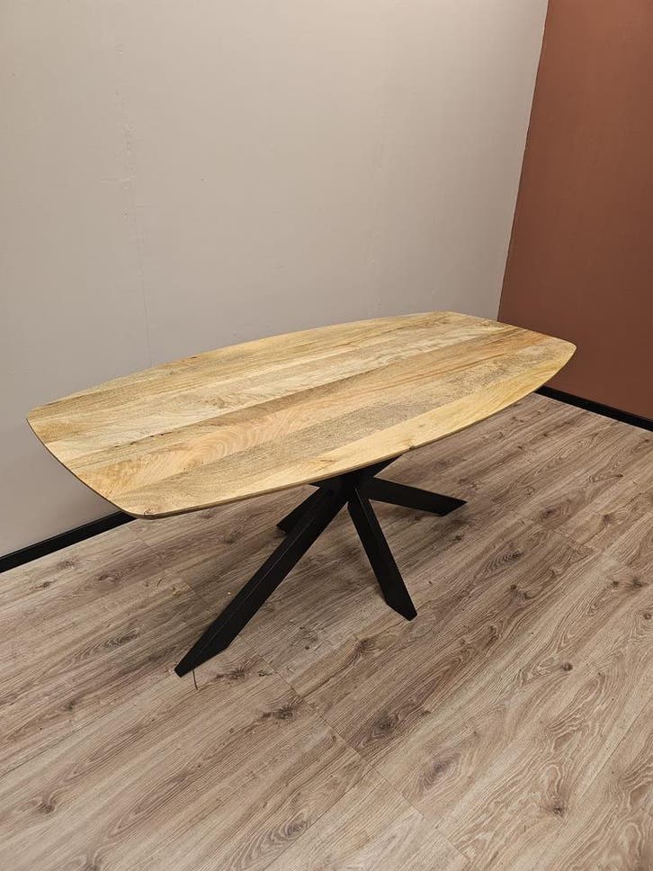 Eettafel Mangohout | Deens Ovaal OPHEFFINGS UITVERKOOP, Huis en Inrichting, Tafels | Eettafels, 50 tot 100 cm, 200 cm of meer