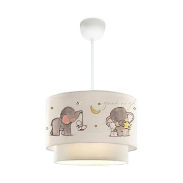 Kinder hanglamp Lurgan E27 wit met olifant motief lux.pro, Verzenden, Nieuw