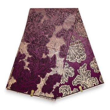 Afrikaanse stof - Paars Goud Floral Whisper - Special effect, Hobby en Vrije tijd, Stoffen en Lappen, Ophalen of Verzenden, Nieuw