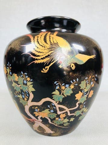 Vaas - Gelukbrengende gouden- en zilveren lakvaas - Japan, Antiek en Kunst