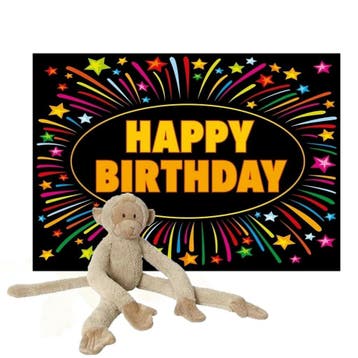 Happy Horse aap knuffel - 85 cm - verjaardagscadeau, Kinderen en Baby's, Speelgoed | Knuffels en Pluche, Verzenden, Nieuw